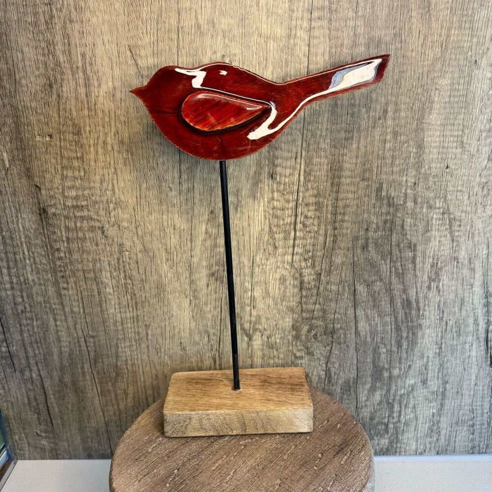 Rustic Cardinal Bird Decor Wood Home Decor NEW FAST SHIP